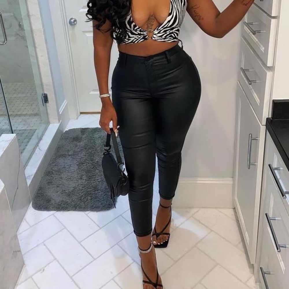 Fashion Nova- Double Dare Faux Leather Pants